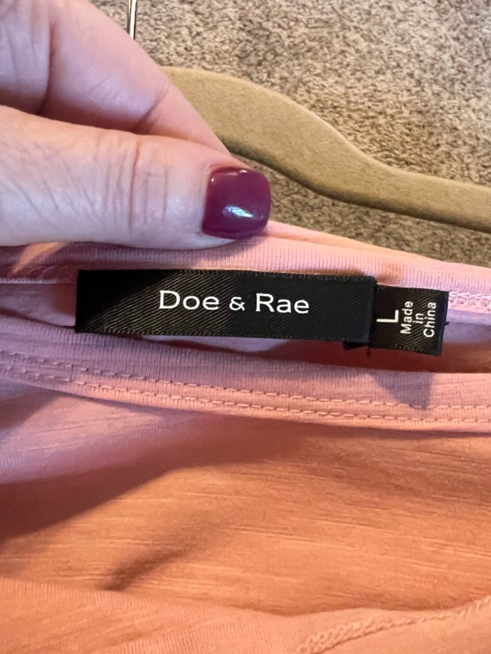 Doe & Rae Dusty Pink Ruffle Sleeve Tee - Picture 9 of 9